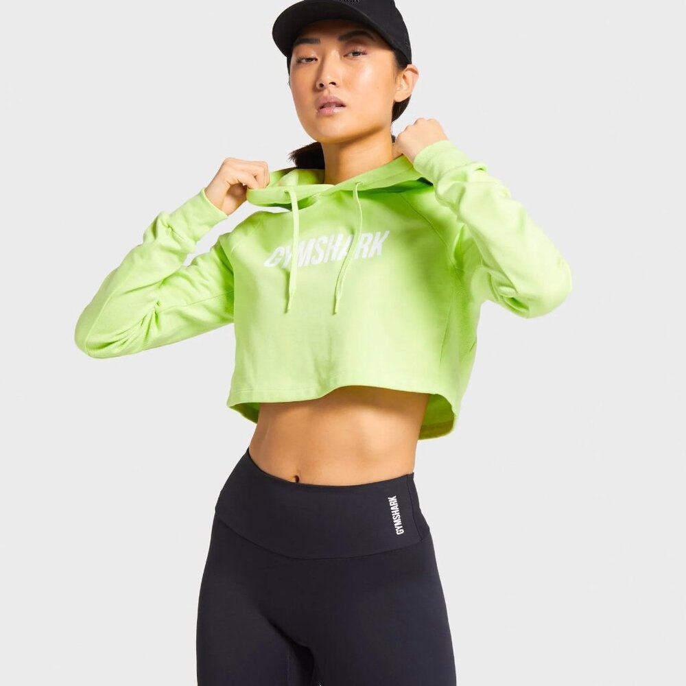 GymsharkCropped  Lime Green Pullover